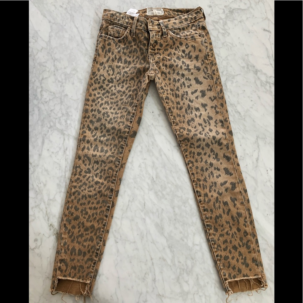 Cloture shop CURRENT/ELLIOTT leopard-print slim leg jeans